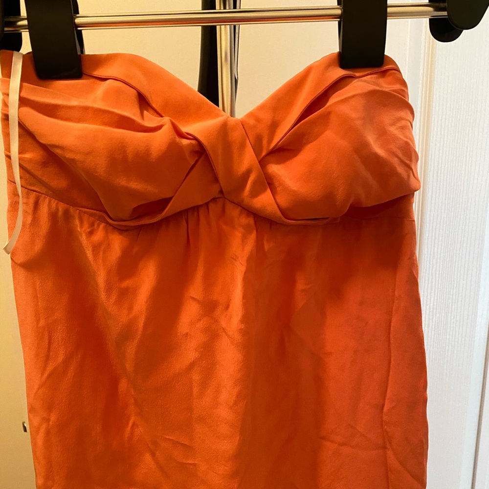 Silk strapless dress